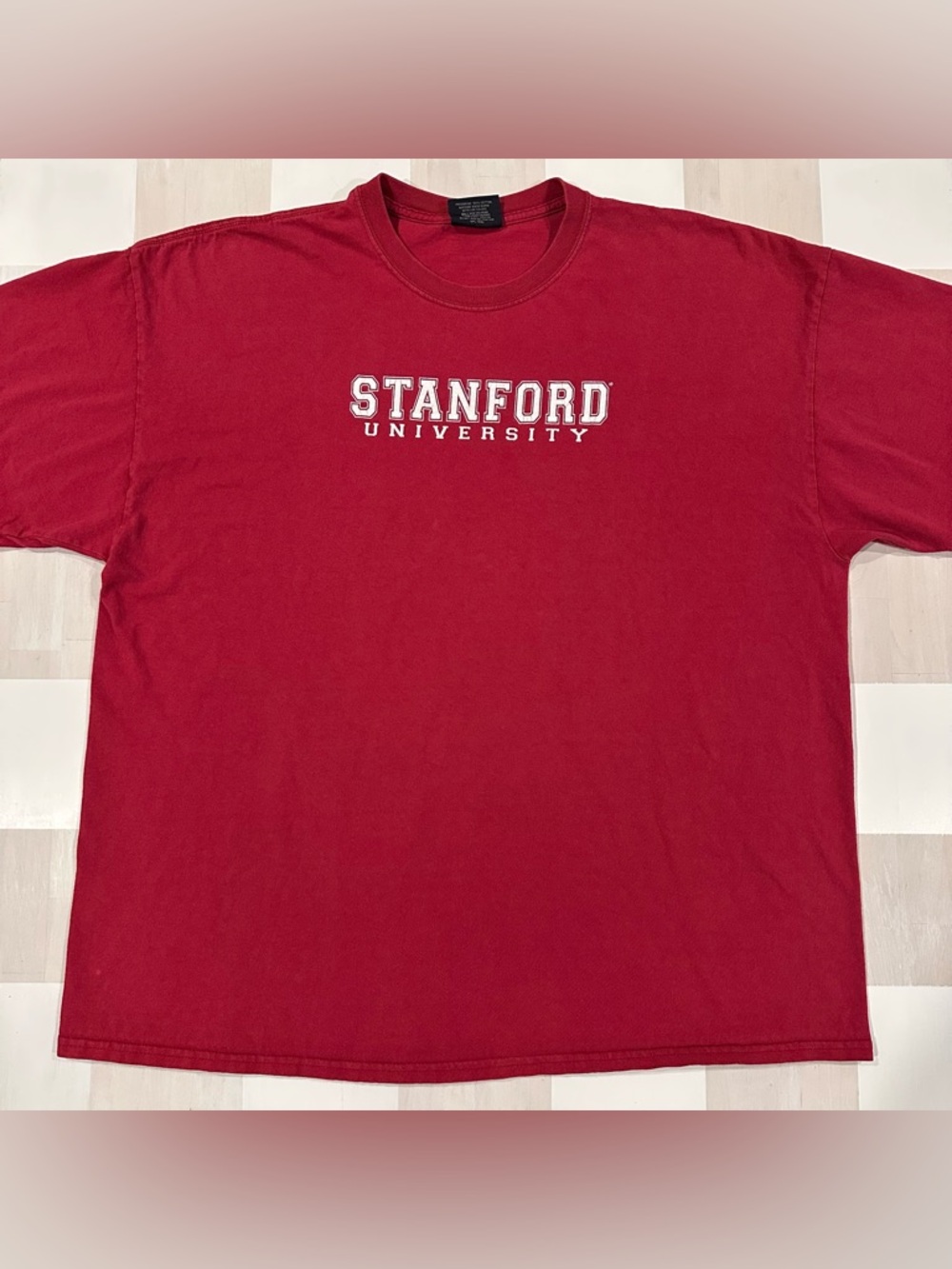 vintage stanford university red white text cotton tee 90s y2k